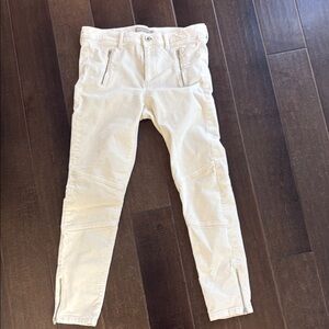 Ivory Corduroy Skinny Pants by Banana Republic Size 29